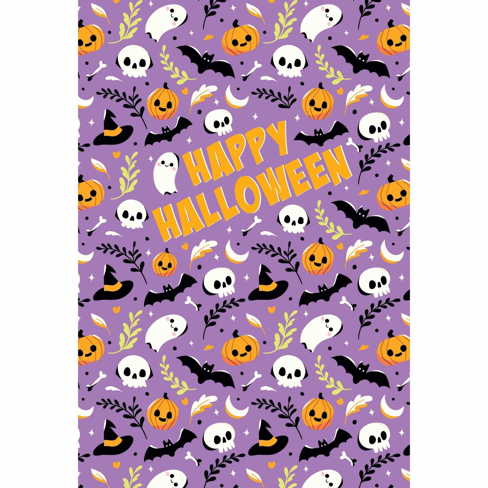 Halloween pattern Halloween card by Pictura featuring festive spooky designs and vibrant autumn colors.